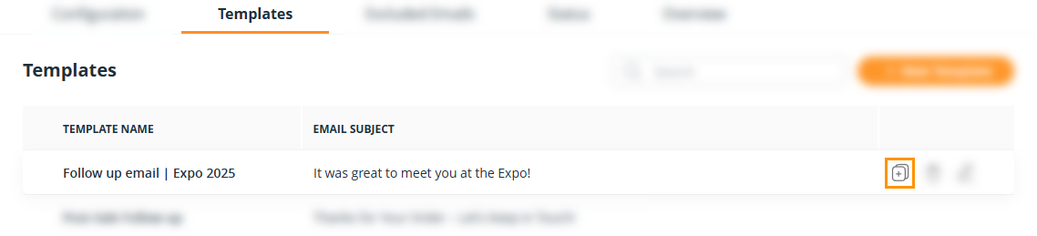 Email template | Clone email template
