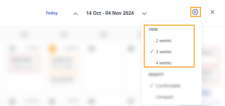 crm calendar settings