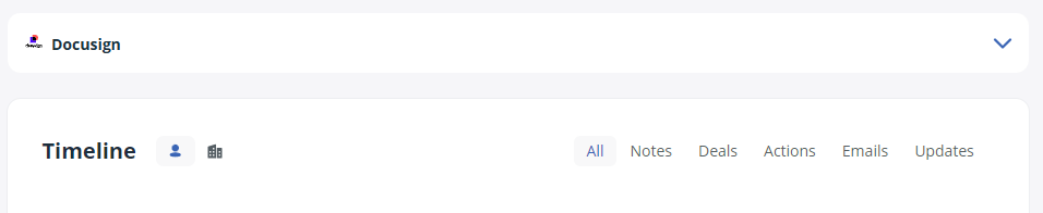 Click on the DocuSign widget to expand it.
