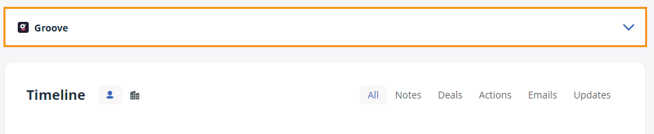 Click on the Groove widget to expand it.