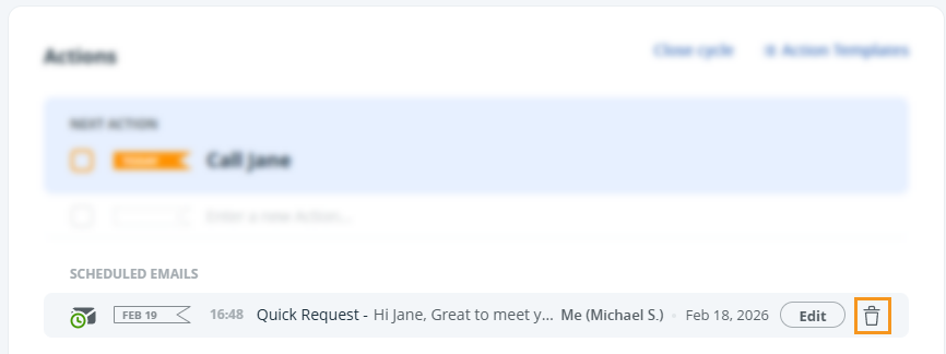 Discard scheduled email