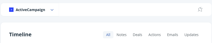 Click on the ActiveCampaign widget to expand it.