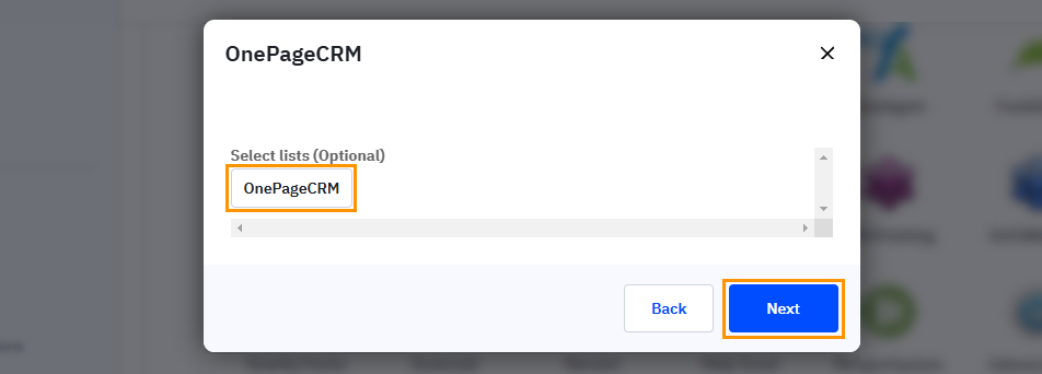 ActiveCampaign l Select Lists to import contacts to.