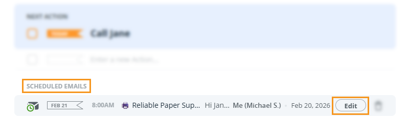 How to Edit scheduled email