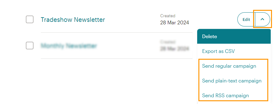 Mailchimp | Send Email Campaign