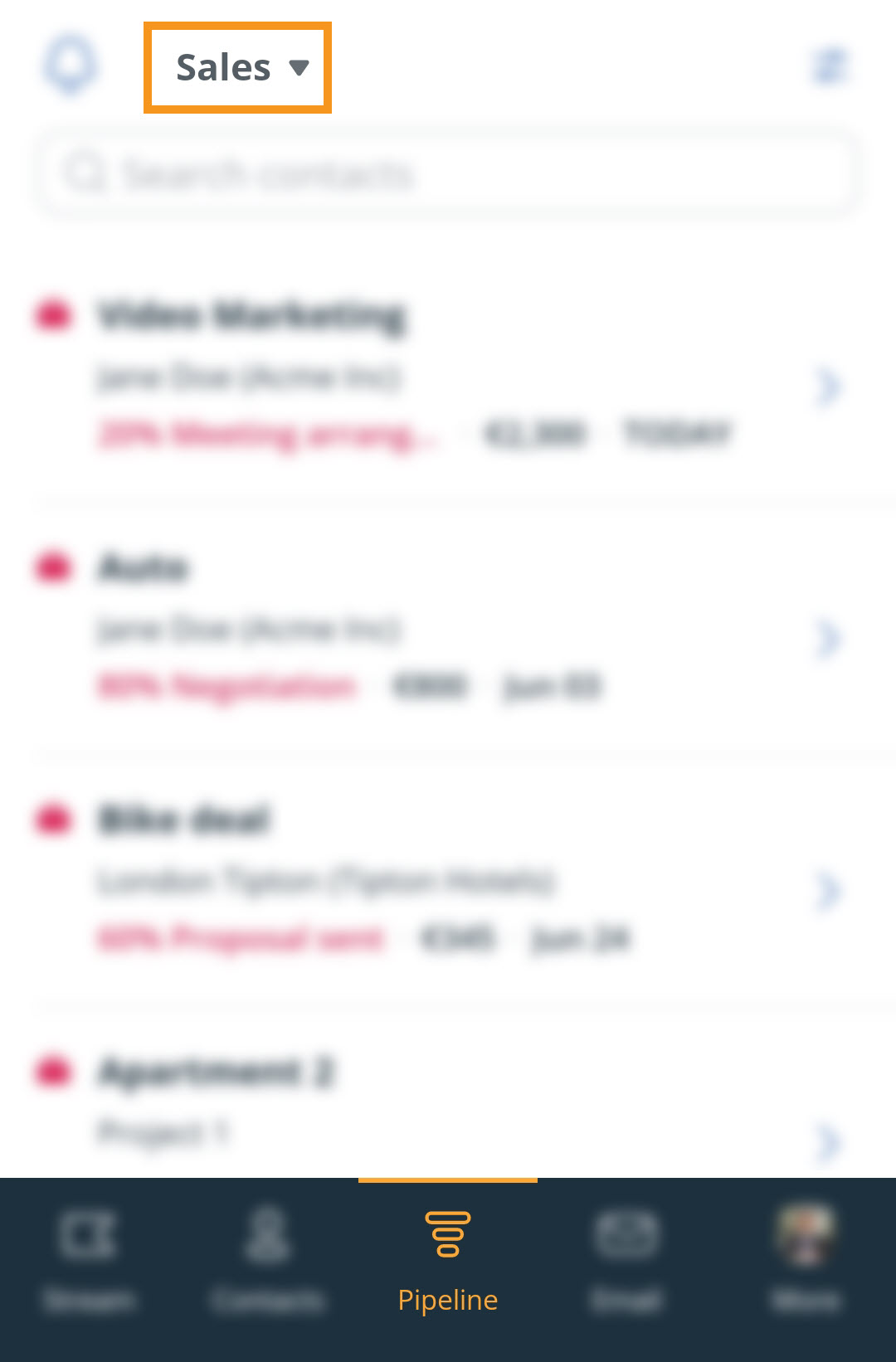Android | Pipeline page | Pipeline name