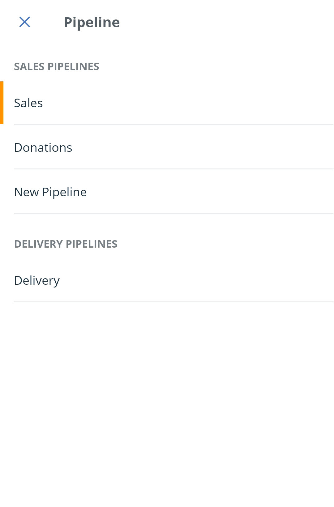 Android | Pipeline page | Change Pipeline