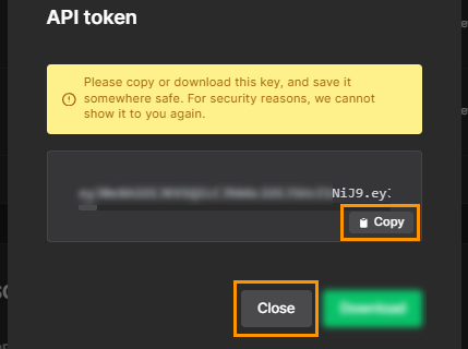 MailerLite | API token | Copy