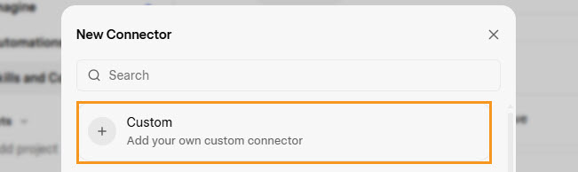 Grok | Skills and Connectors | New Connectors | Custom