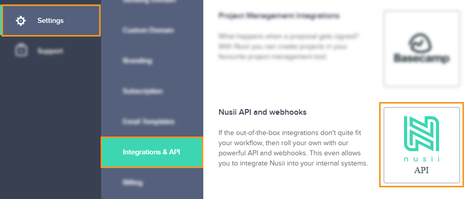 Nusii | Integration & API | API 