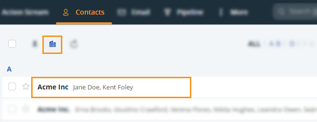 Contacts | Organizations