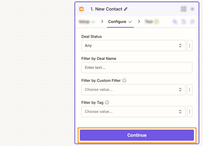 Zapier | Trigger event | Customize Trigger