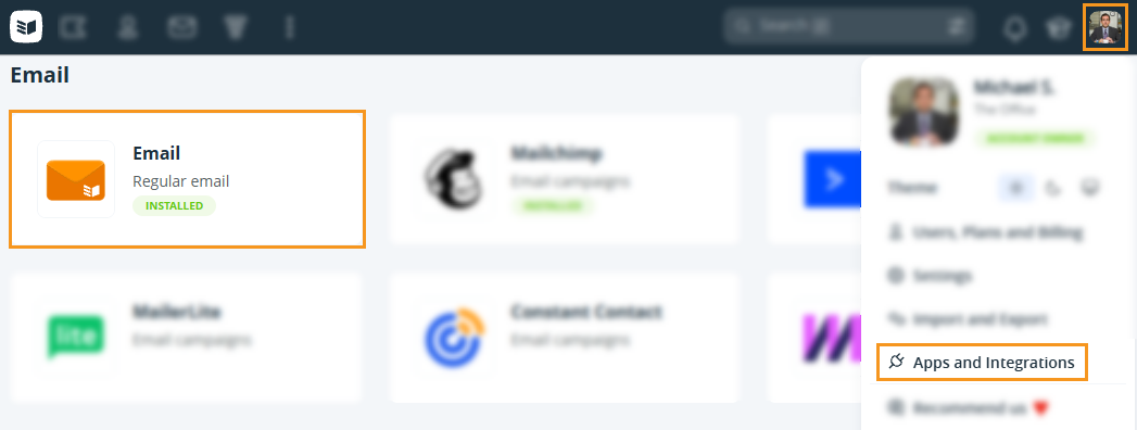 Apps and Integration | Email