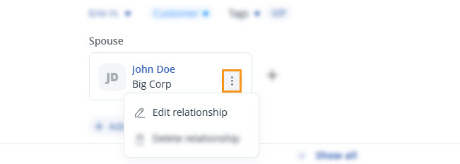 Contact | Relationship | Edit
