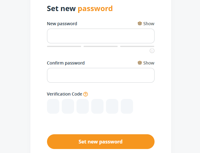 OnePageCRM | Set new password