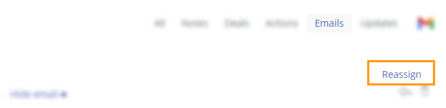 Contact Timeline l Reassign email