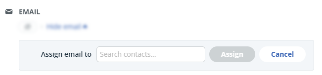 Contact Timeline l Assign email to