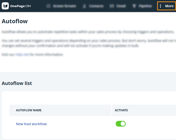 More | Autoflow | Autoflow list