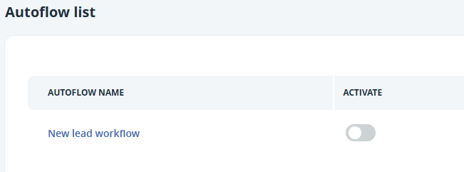 Autoflow | Disable