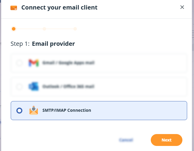 Email Sync | SMTP/IMAP connection