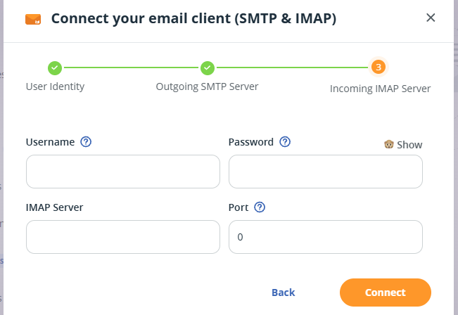 Email sync | Incoming IMAP Server