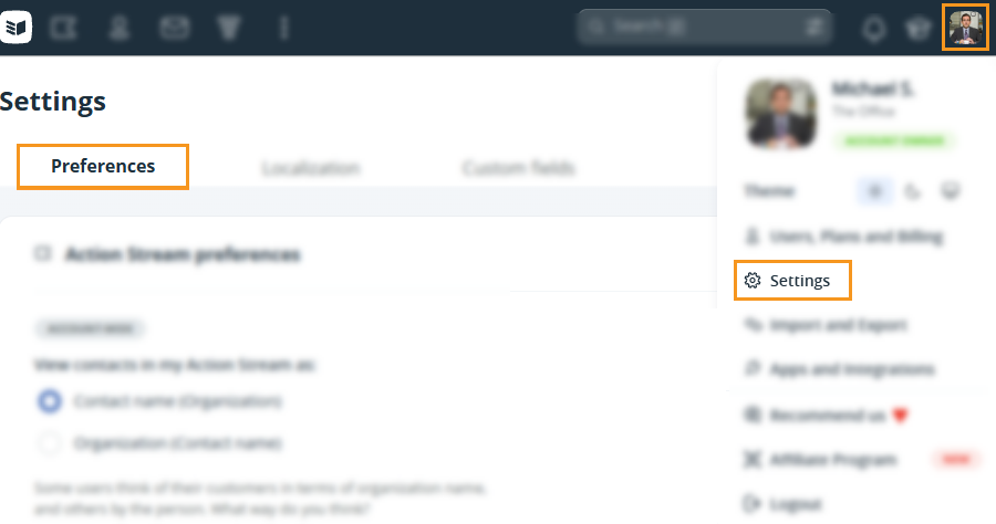 Settings | Preferences