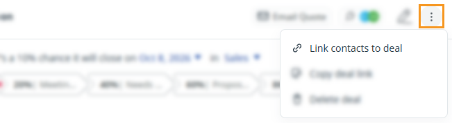 Contact | Deal | Link contacts to deal
