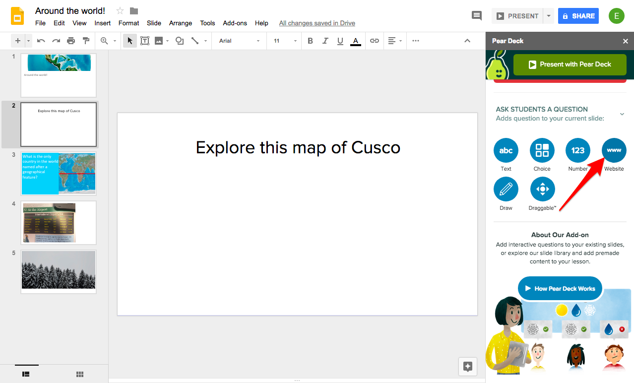 what sites can i embed in a web slide pear deck knowledge base