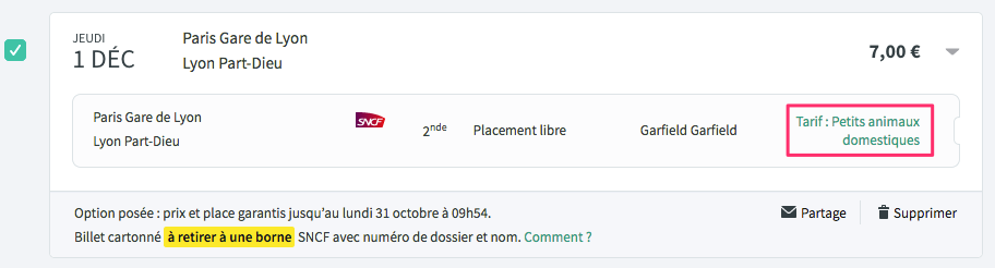 Sncf Achat Billet Animaux