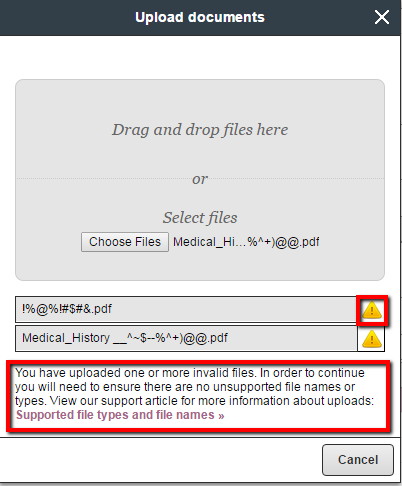 Supported File Types And Valid File Names Sfax