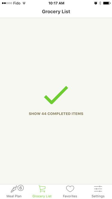 how the grocery list works mealime support docs