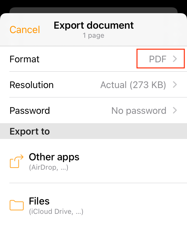 Export scans as JPEG Genius Scan