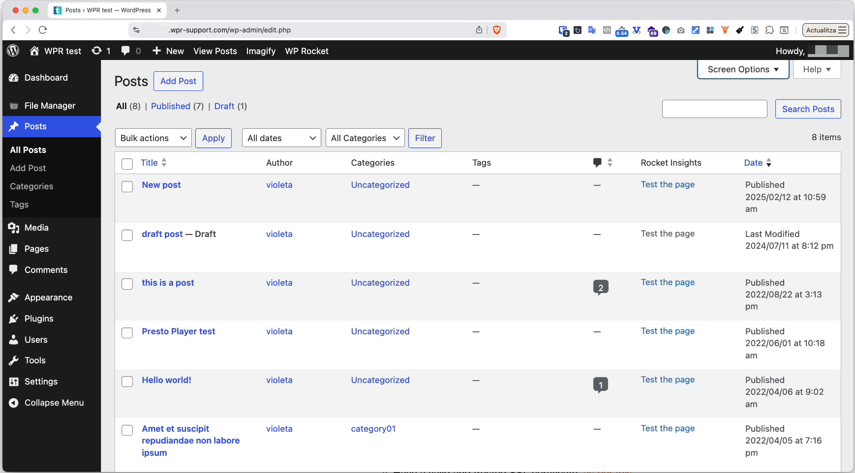 hide rocket insights column