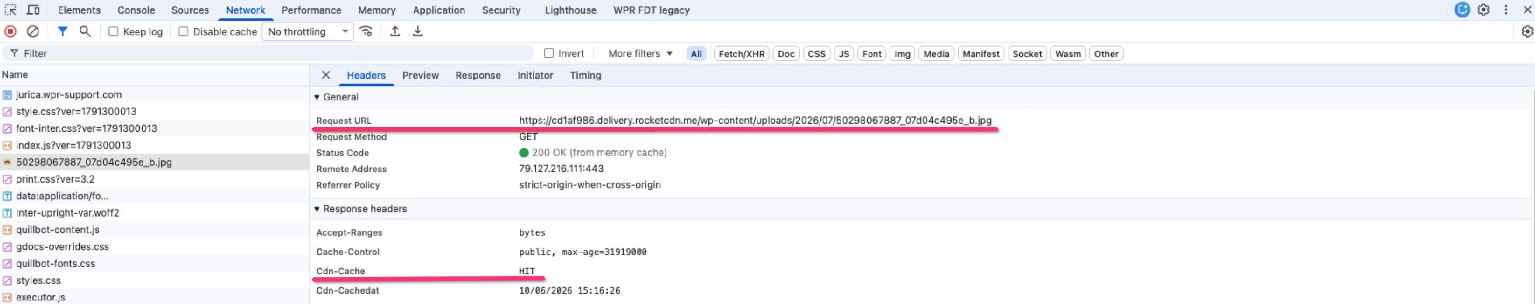 Network tab