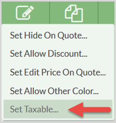 set taxable items on price list moraware countergo help