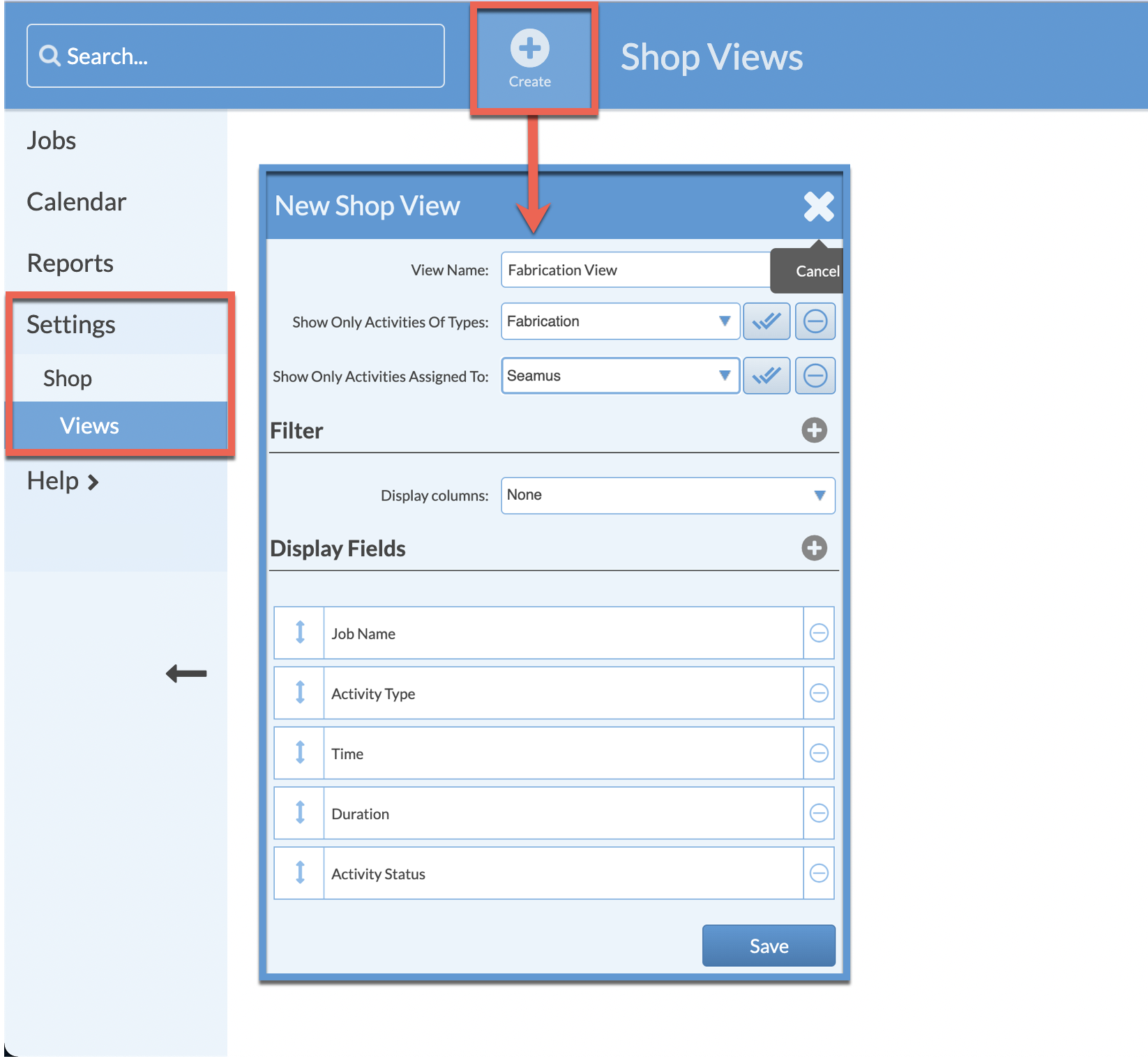 create show views before creating shop users