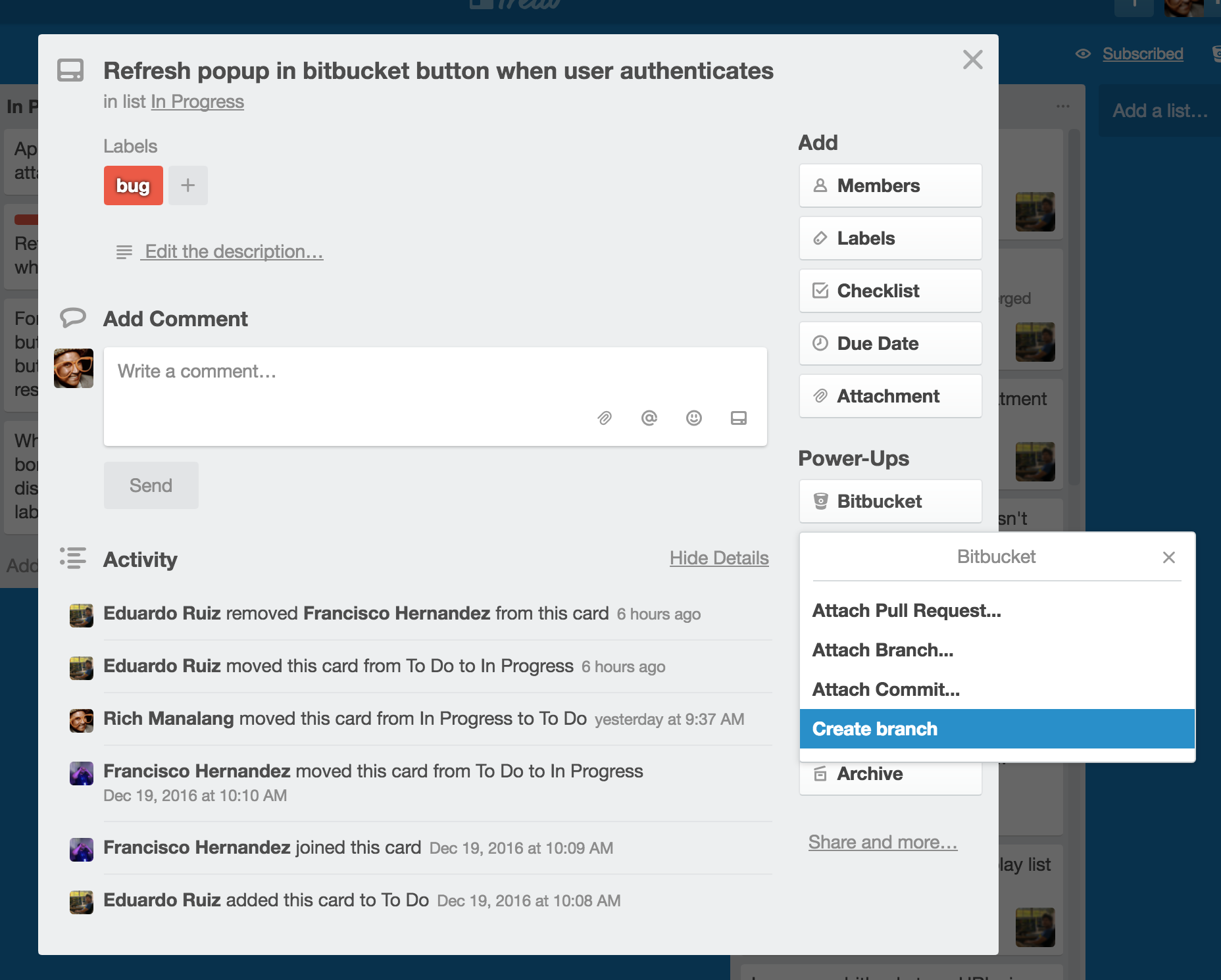 Using the Bitbucket PowerUp Trello Help