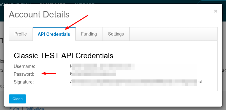 Modify API Credentials in the Account Settings.