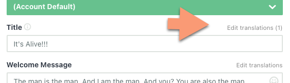 Edit translations link next to field label