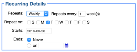 recurring tasks little green light knowledge base weekly tasks