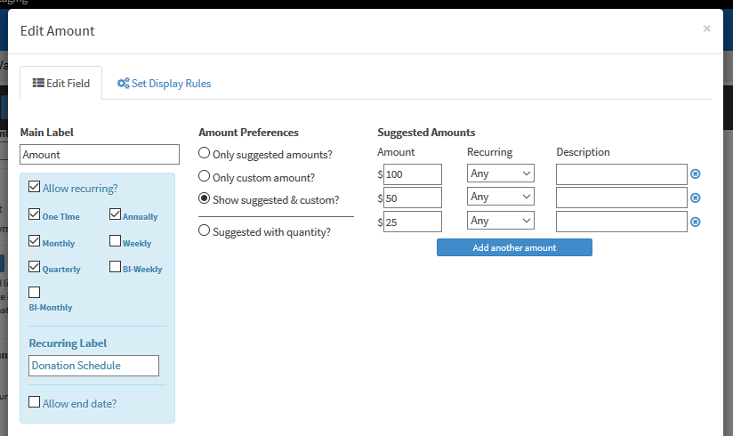 create a payment form little green light knowledge base recurring payment form