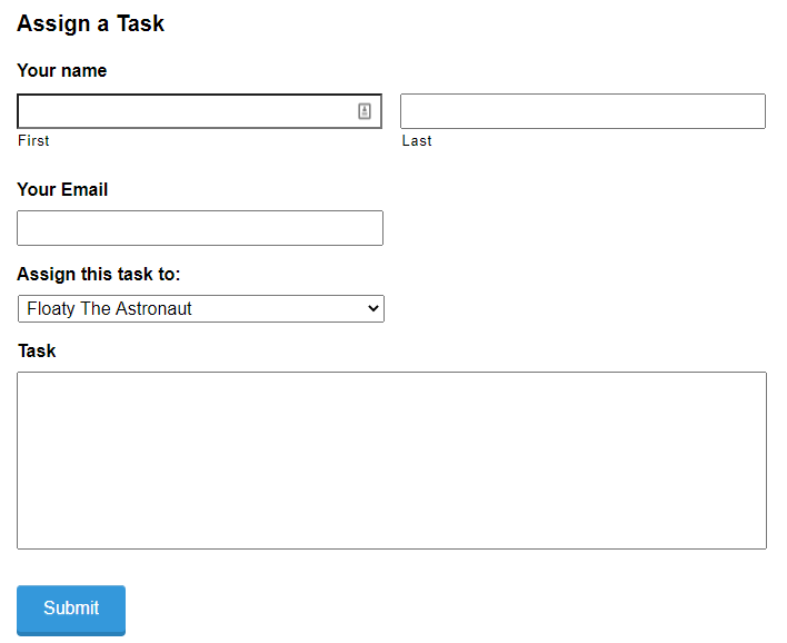 A form titled