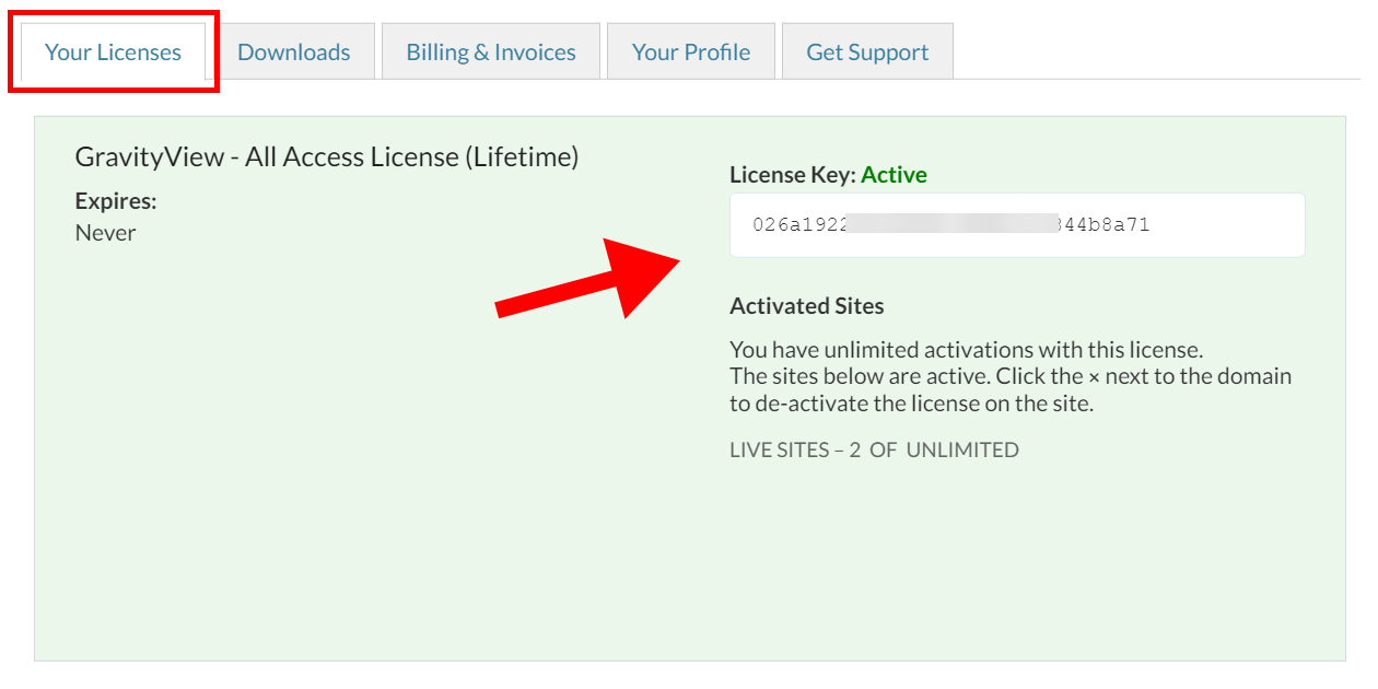 how do i find my gravity forms license key