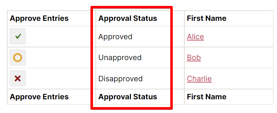 Changing the labels of the approval statuses - GravityKit Support ...