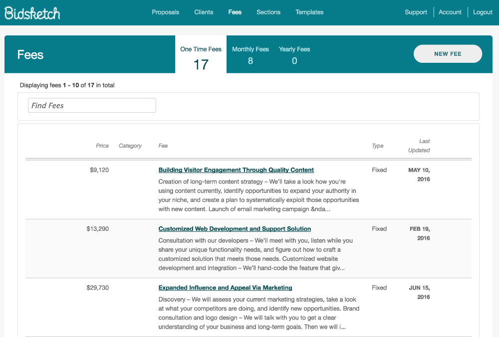 Fees Overview Bidsketch Knowledge Base