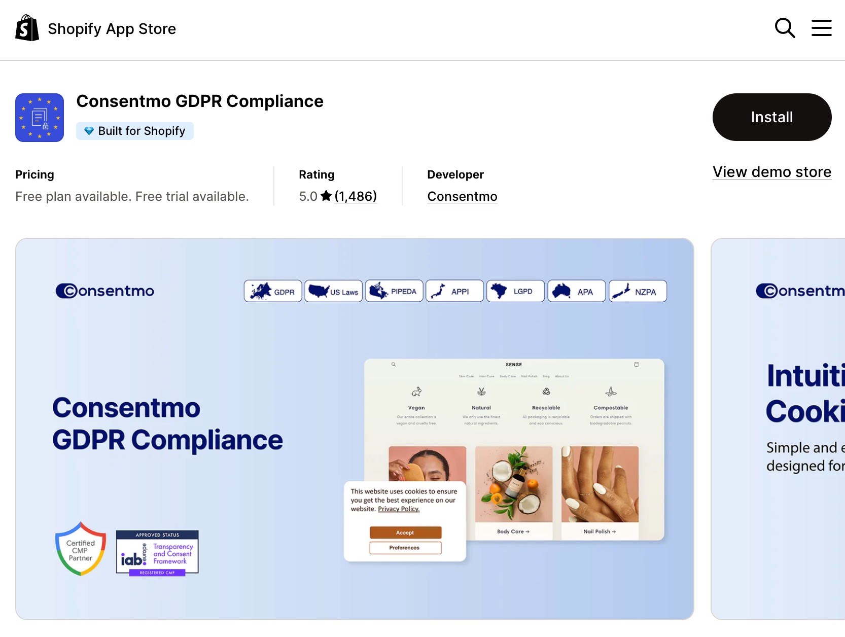 Consentmo GDPR Compliance Shopify App