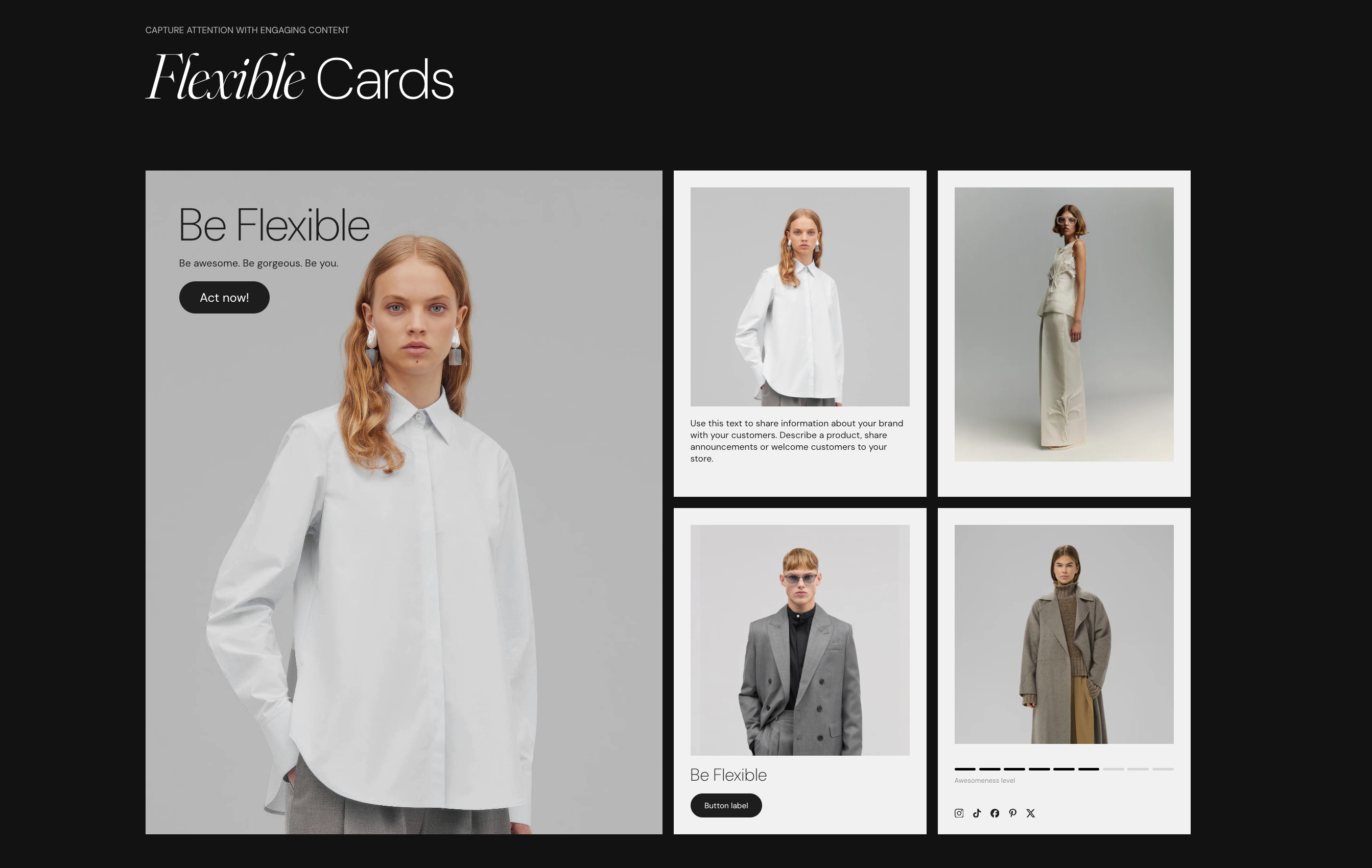 Seventh - flexible cards