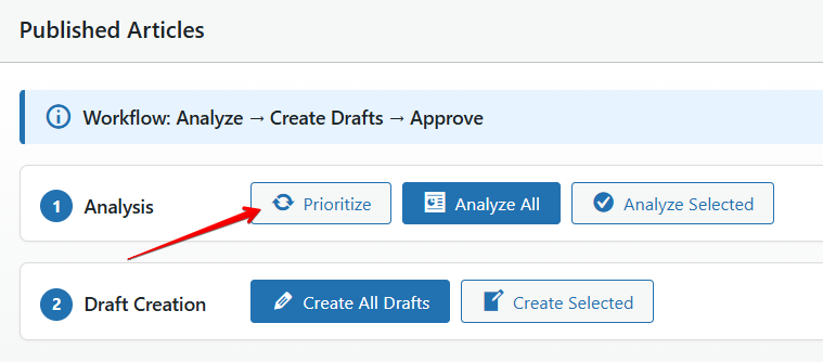 FreshRank prioritize button