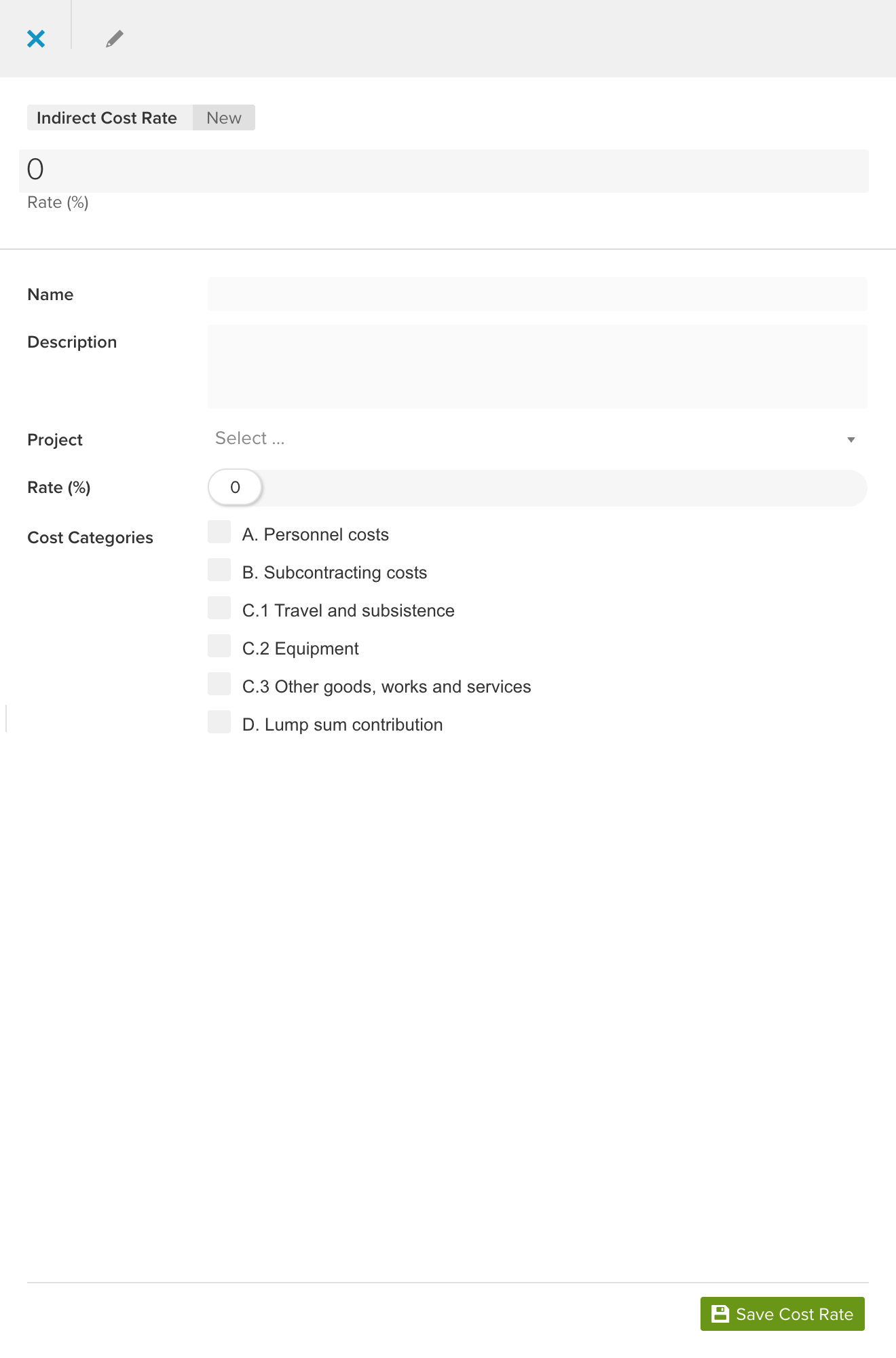 New general indirect cost rate