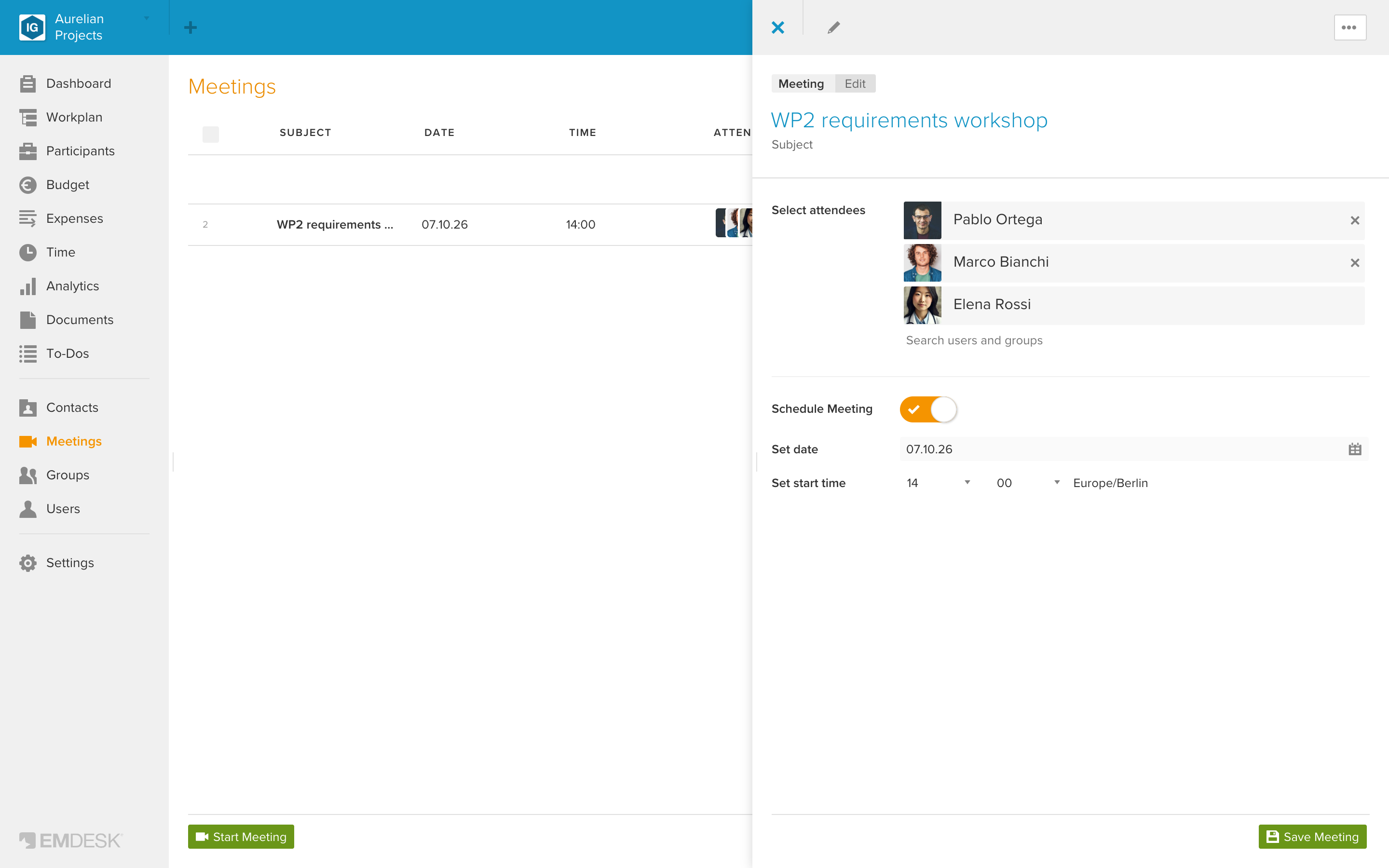 Manage video calls and meetings